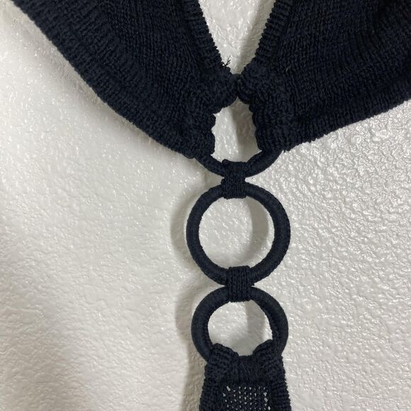 Cult Gaia Mert Dress Womens Small Black Knit Cutout Ring Bodycon Sleeveless - Picture 16 of 16